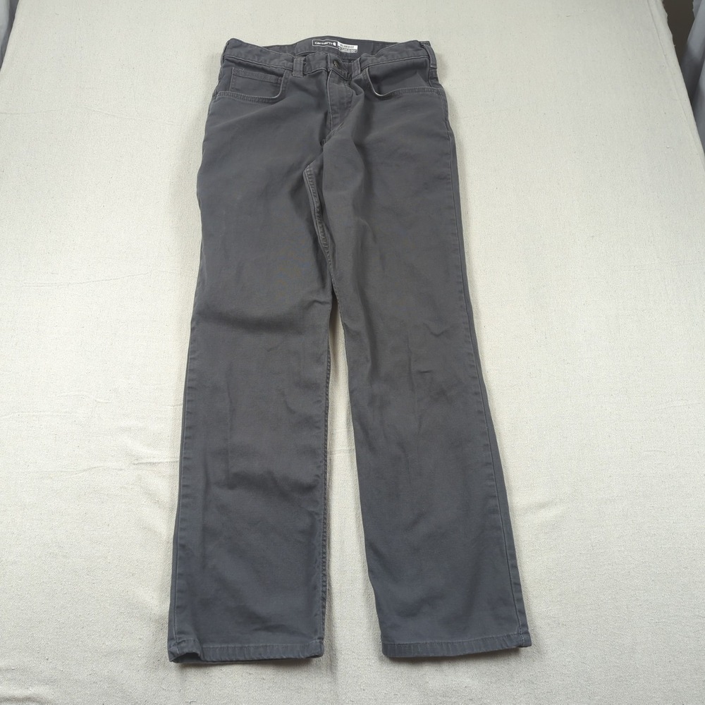Carhartt Pants Mens 32x32 Gray Rugged Flex Work Relaxed Fit Utility